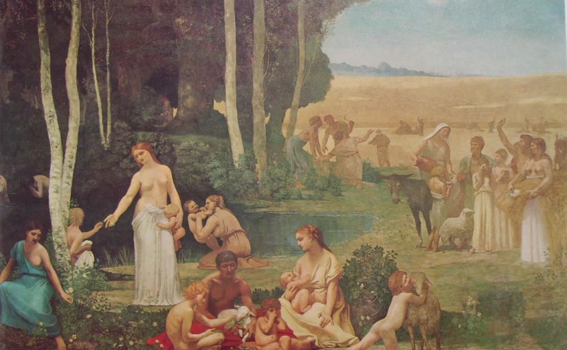 Pierre Puvis de Cahavennes: L'estate, anno 1873, olio su tela, cm. 350 x 507, Musée de Beaux-Arts.